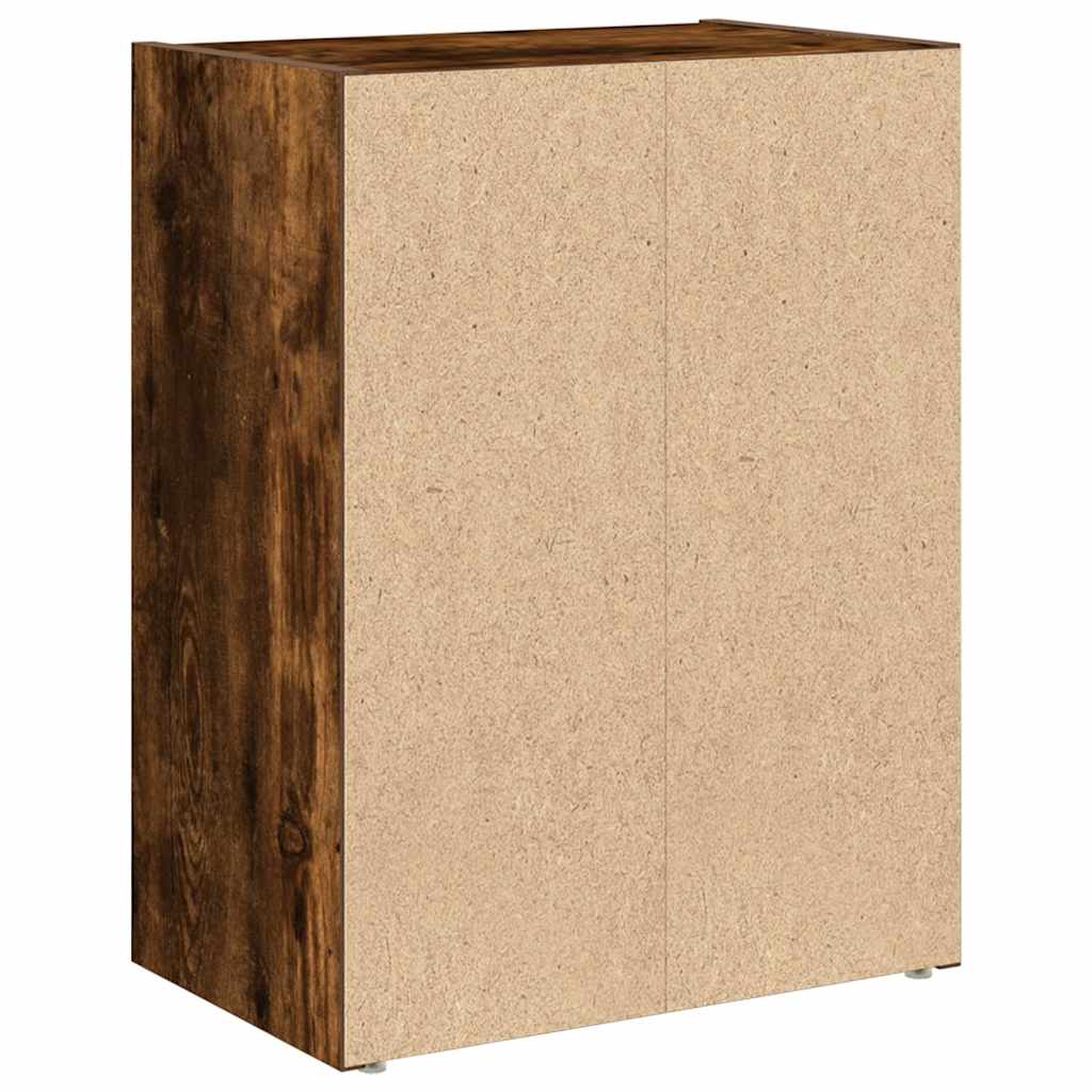 bogreol 40x24x52 cm konstrueret træ røget egetræsfarve