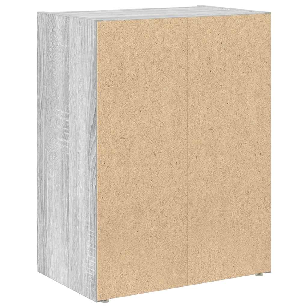 bogreol 40x24x52 cm konstrueret træ grå sonoma-eg