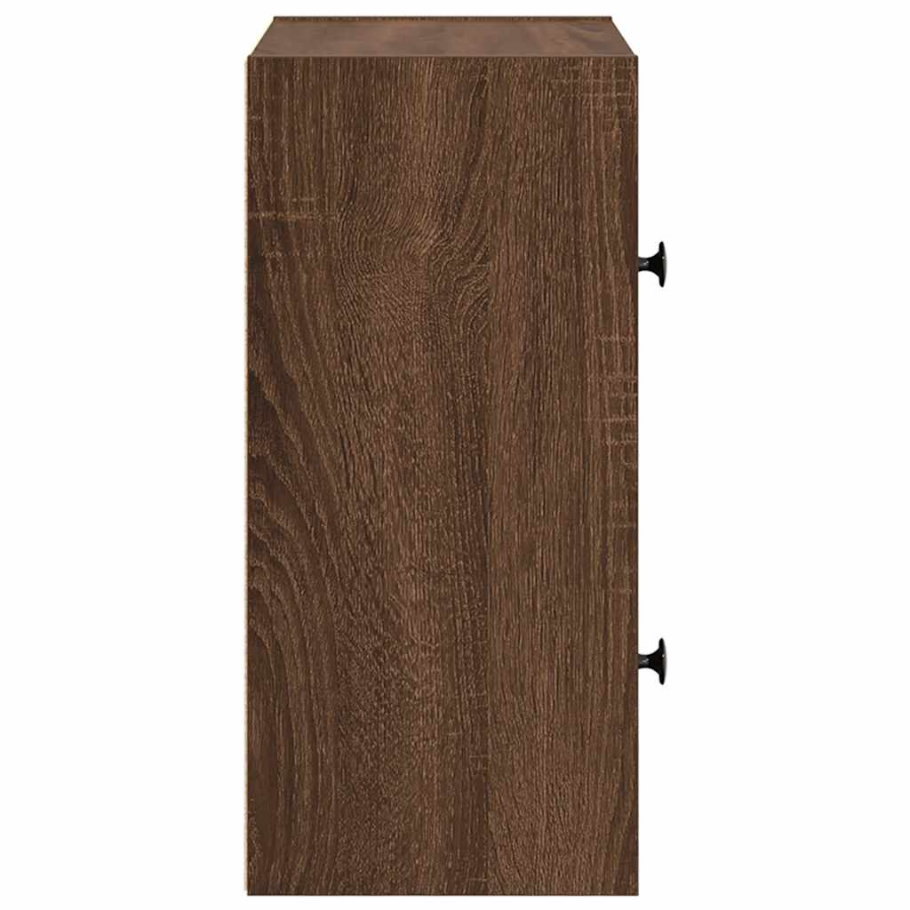 bogreol 40x24x52 cm konstrueret træ brun egetræsfarve
