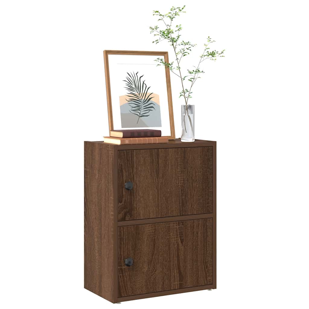 bogreol 40x24x52 cm konstrueret træ brun egetræsfarve