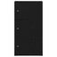 bogreol 40x24x77 cm konstrueret træ sort-eg