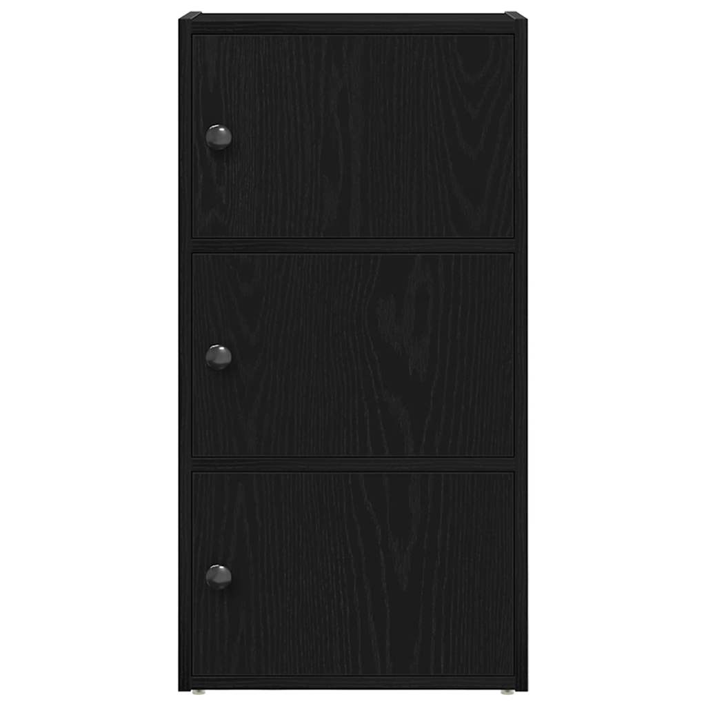 bogreol 40x24x77 cm konstrueret træ sort-eg
