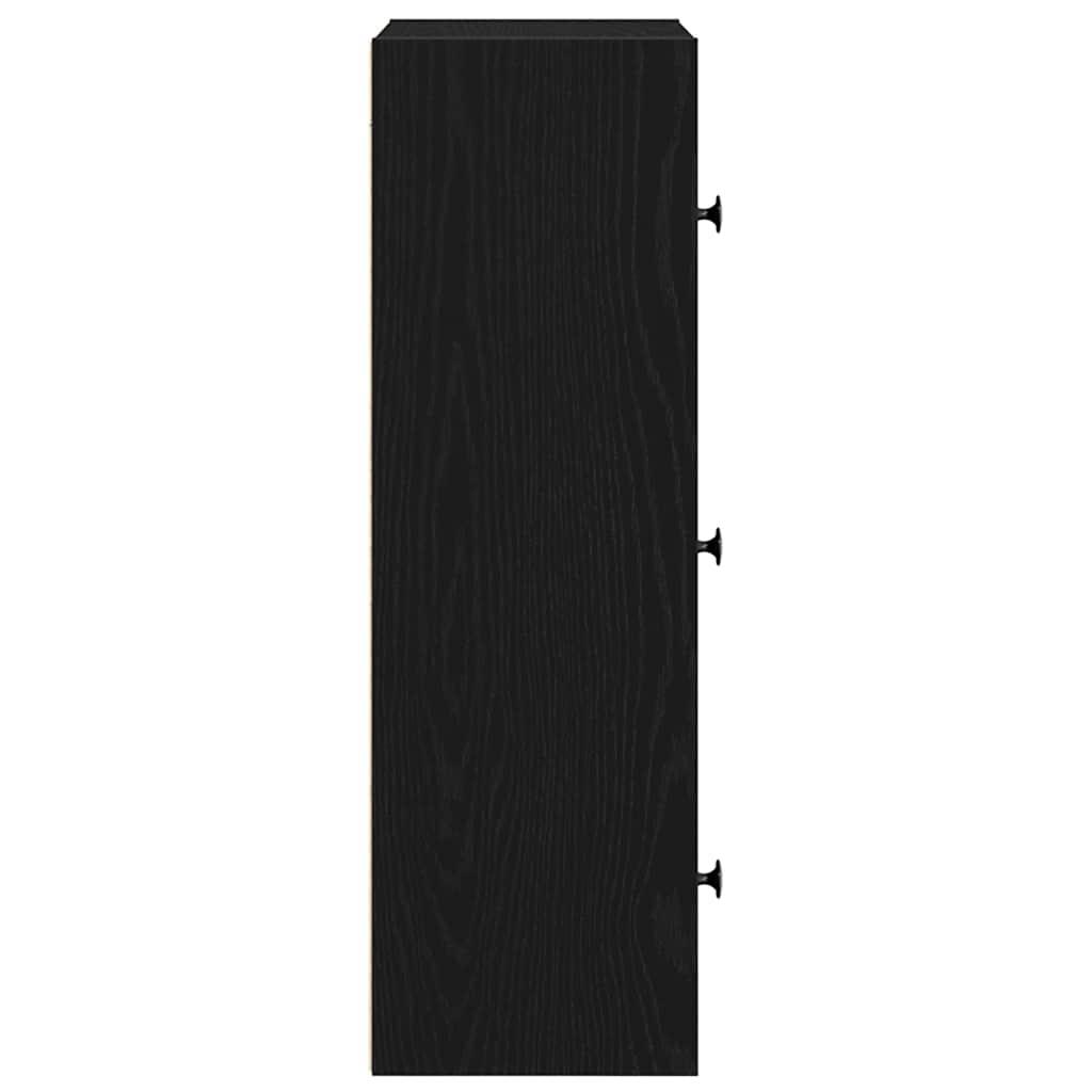 bogreol 40x24x77 cm konstrueret træ sort-eg