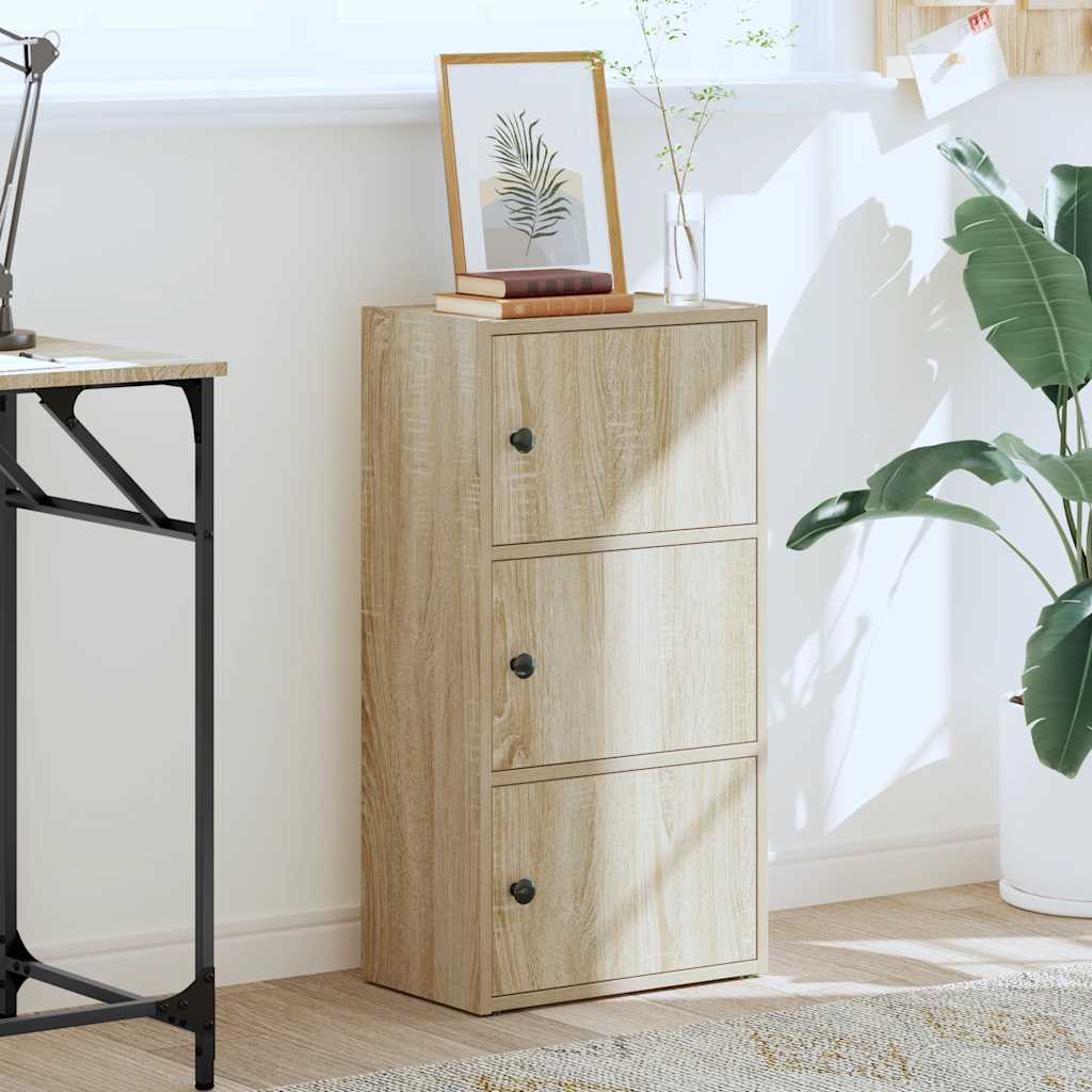 bogreol 40x24x77 cm konstrueret træ sonoma-eg