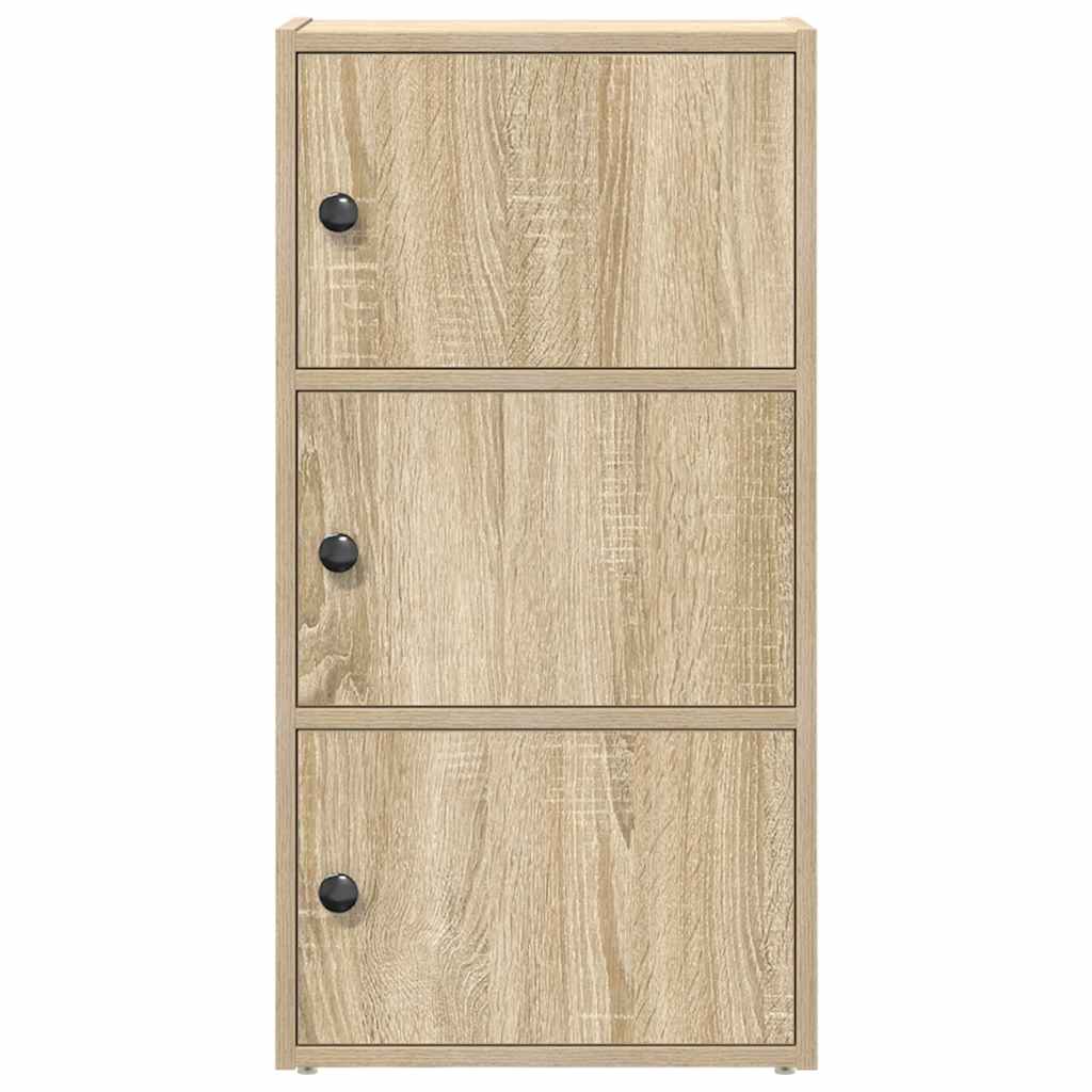 bogreol 40x24x77 cm konstrueret træ sonoma-eg