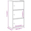 bogreol 40x24x77 cm konstrueret træ sonoma-eg