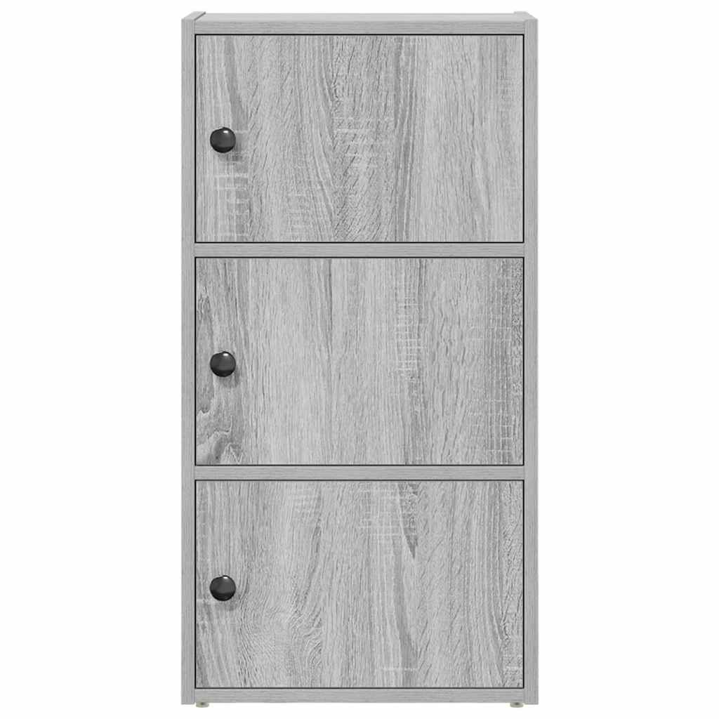 bogreol 40x24x77 cm konstrueret træ grå sonoma-eg