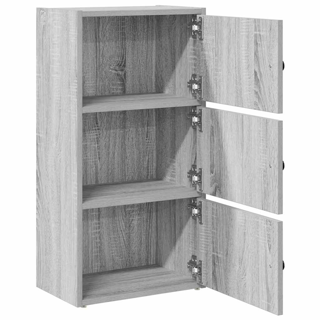 bogreol 40x24x77 cm konstrueret træ grå sonoma-eg