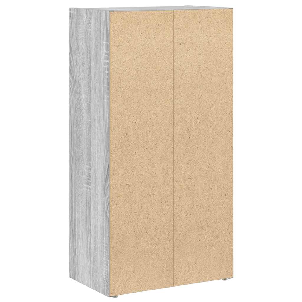 bogreol 40x24x77 cm konstrueret træ grå sonoma-eg
