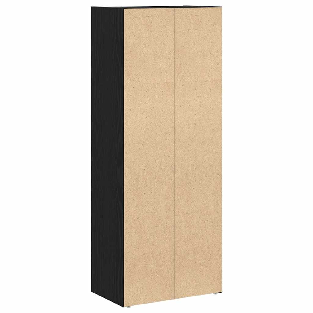 bogreol 40x24x102 cm konstrueret træ sort-eg