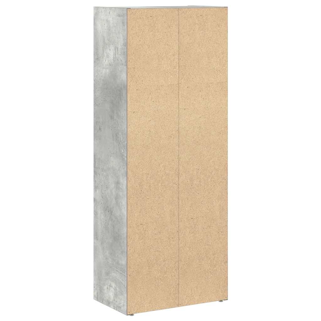 bogreol 40x24x102 cm konstrueret træ betongrå