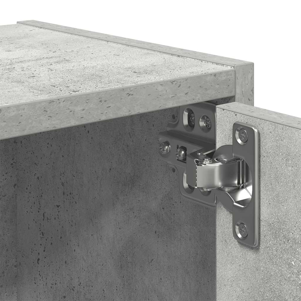 bogreol 40x24x102 cm konstrueret træ betongrå