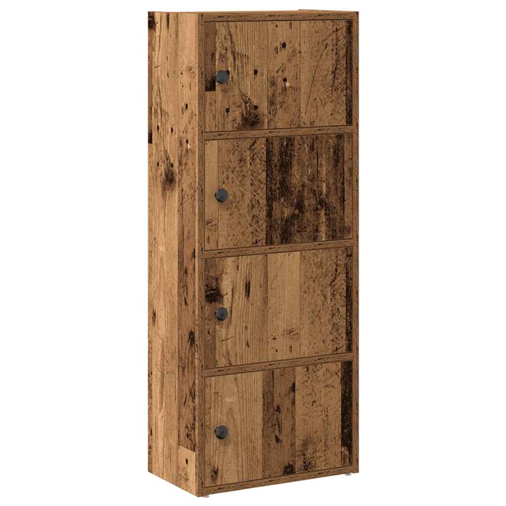 bogreol 40x24x102 cm konstrueret træ antikt træ