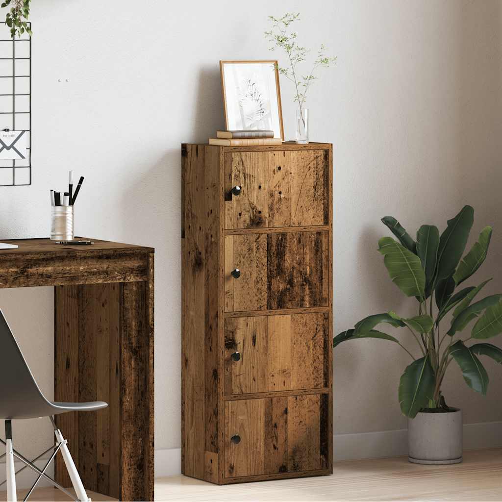 bogreol 40x24x102 cm konstrueret træ antikt træ