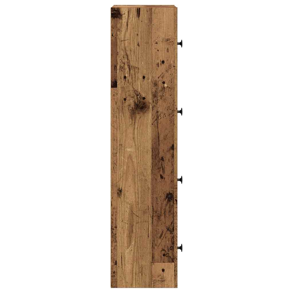 bogreol 40x24x102 cm konstrueret træ antikt træ