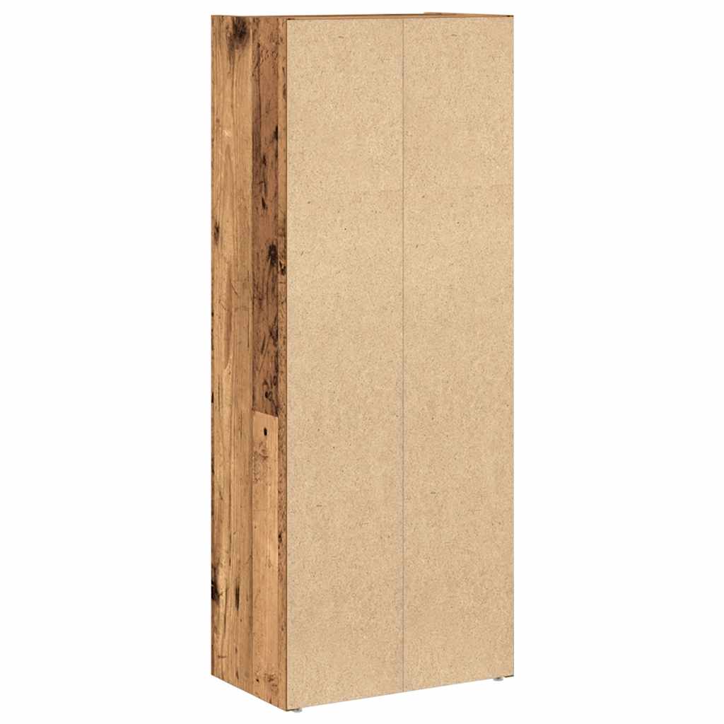 bogreol 40x24x102 cm konstrueret træ antikt træ