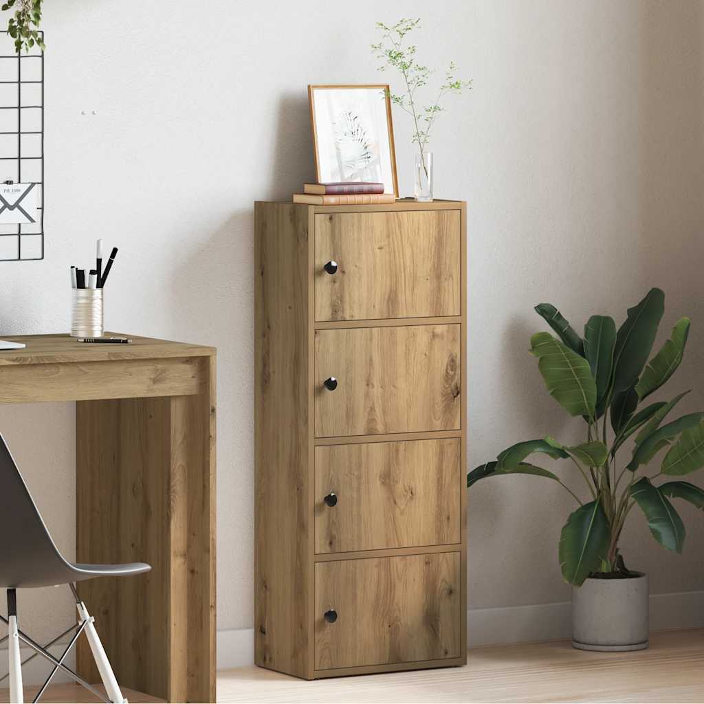 bogreol 40x24x102 cm konstrueret træ kunsteg