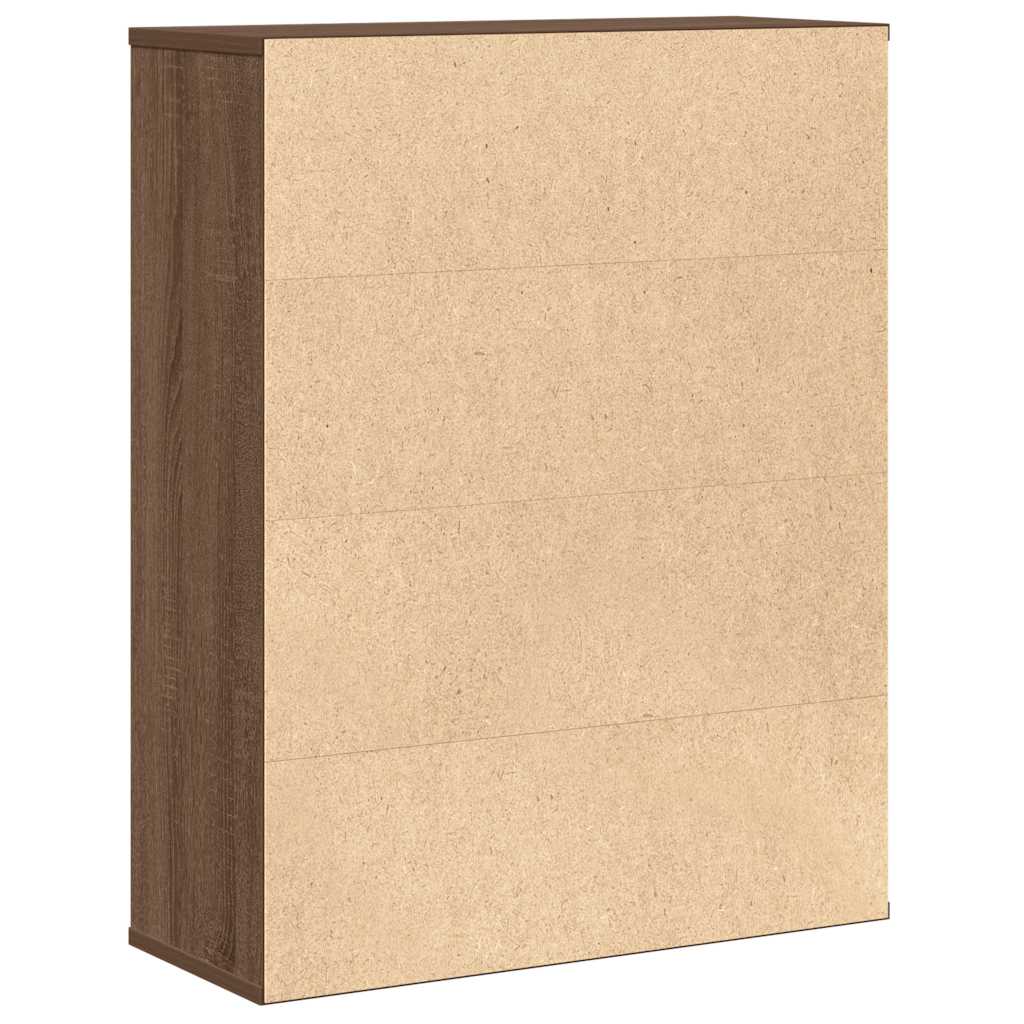 bogreol 60x24x76,5 cm konstrueret træ brun egetræsfarve