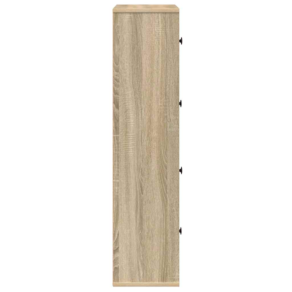 bogreol 60x24x101,5 cm konstrueret træ sonoma-eg
