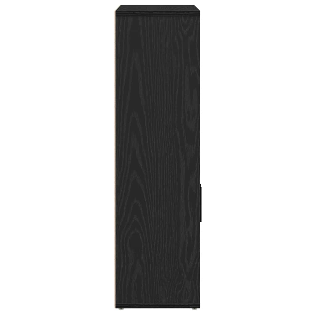 bogreol 60x24x85 cm konstrueret træ sort-eg