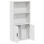 bogreol 60x24x120 cm konstrueret træ hvid