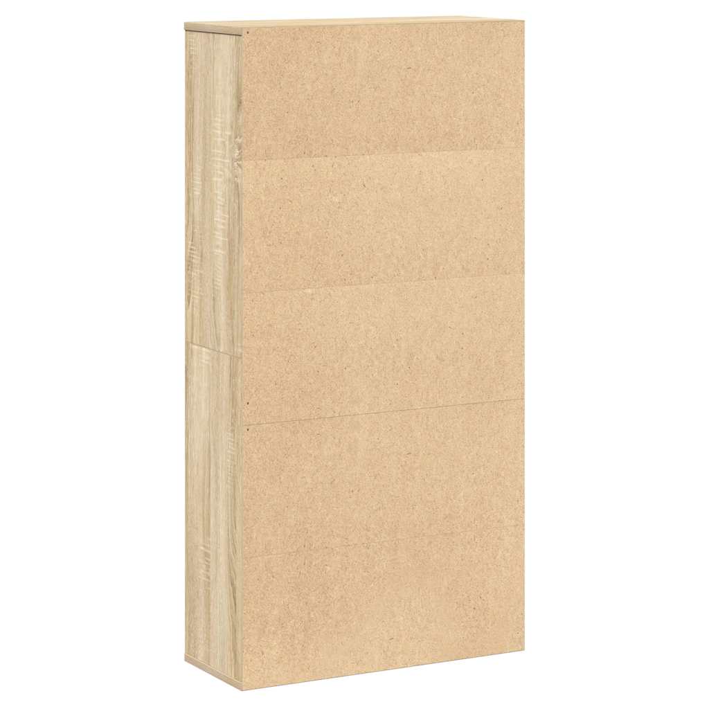 bogreol 60x24x120 cm konstrueret træ sonoma-eg