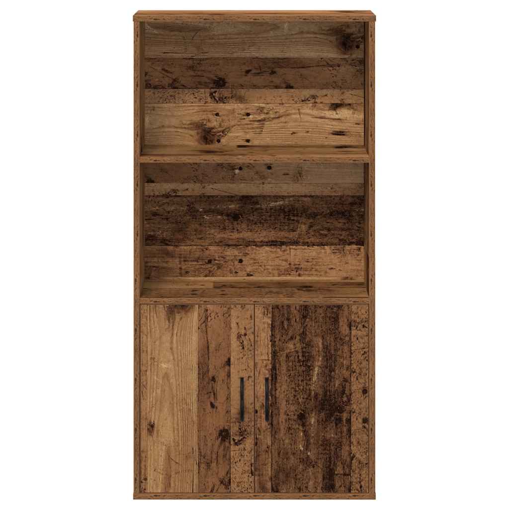 bogreol 60x24x120 cm konstrueret træ antikt træ