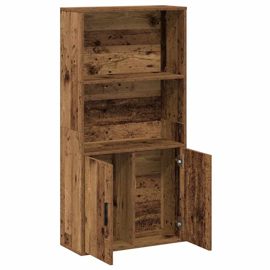 bogreol 60x24x120 cm konstrueret træ antikt træ