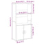 bogreol 60x24x120 cm konstrueret træ antikt træ