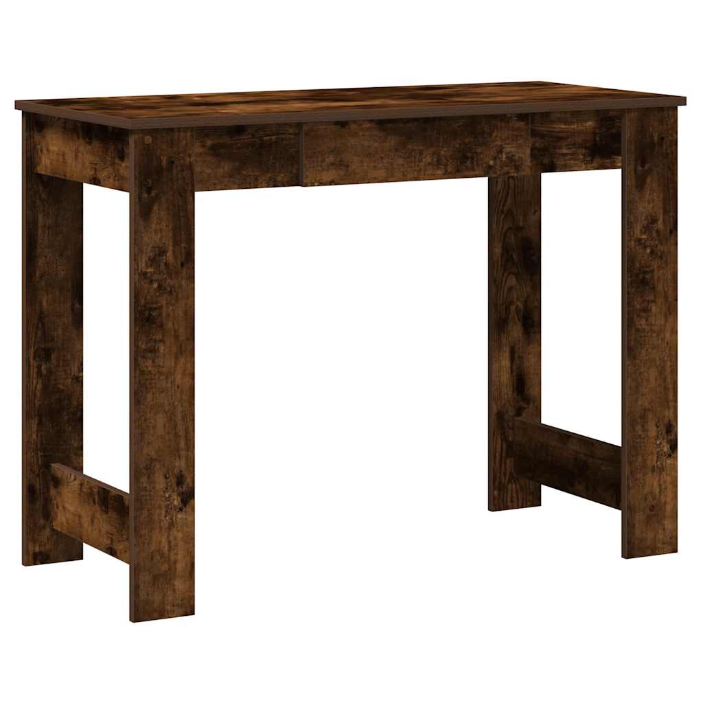 skrivebord 100x45x75 cm konstrueret træ røget egetræsfarve