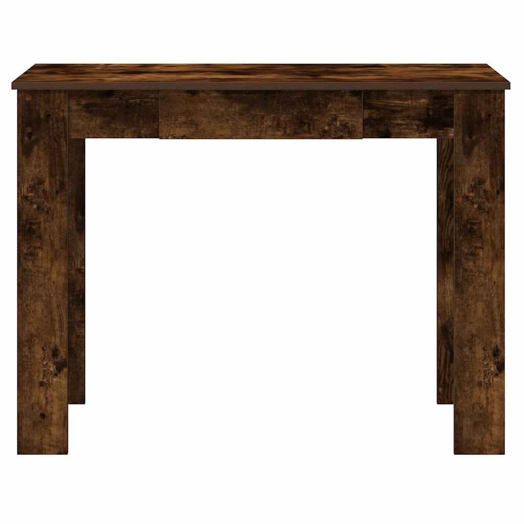 skrivebord 100x45x75 cm konstrueret træ røget egetræsfarve