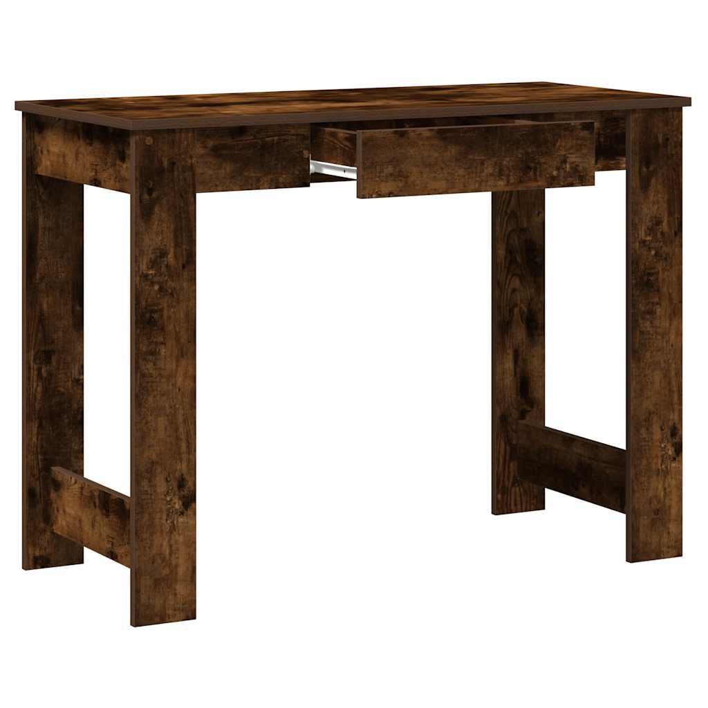 skrivebord 100x45x75 cm konstrueret træ røget egetræsfarve
