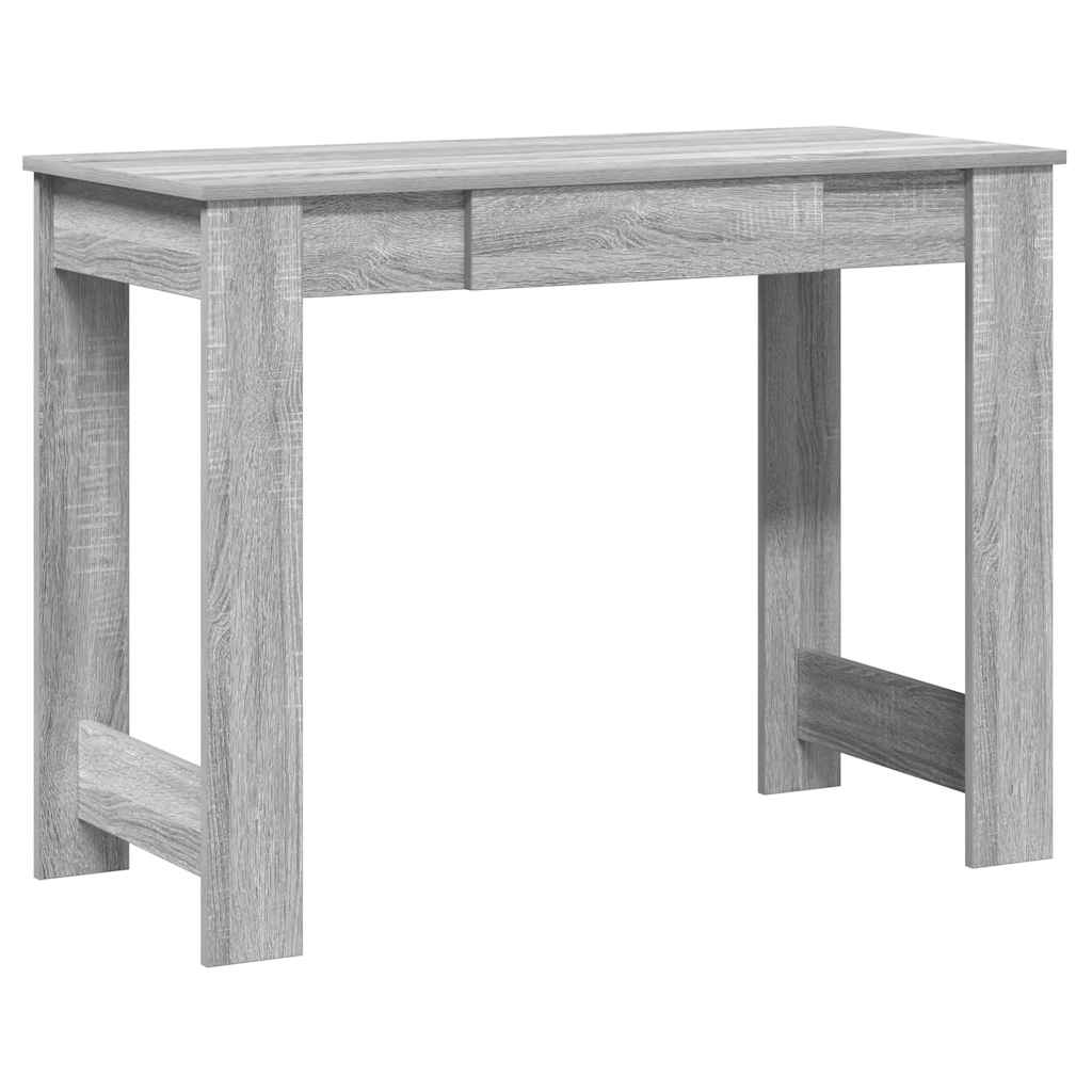 skrivebord 100x45x75 cm konstrueret træ grå sonoma-eg