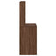 skrivebord m. hylder 100x45x140 cm konstrueret træ brun egetræ