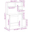 skrivebord m. hylder 100x45x140 cm konstrueret træ brun egetræ