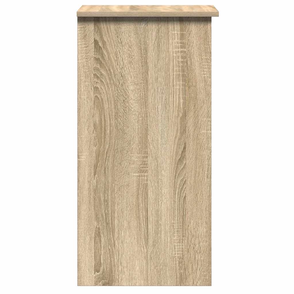 skrivebord m. hylder 84x40x78 cm konstrueret træ sonoma-eg