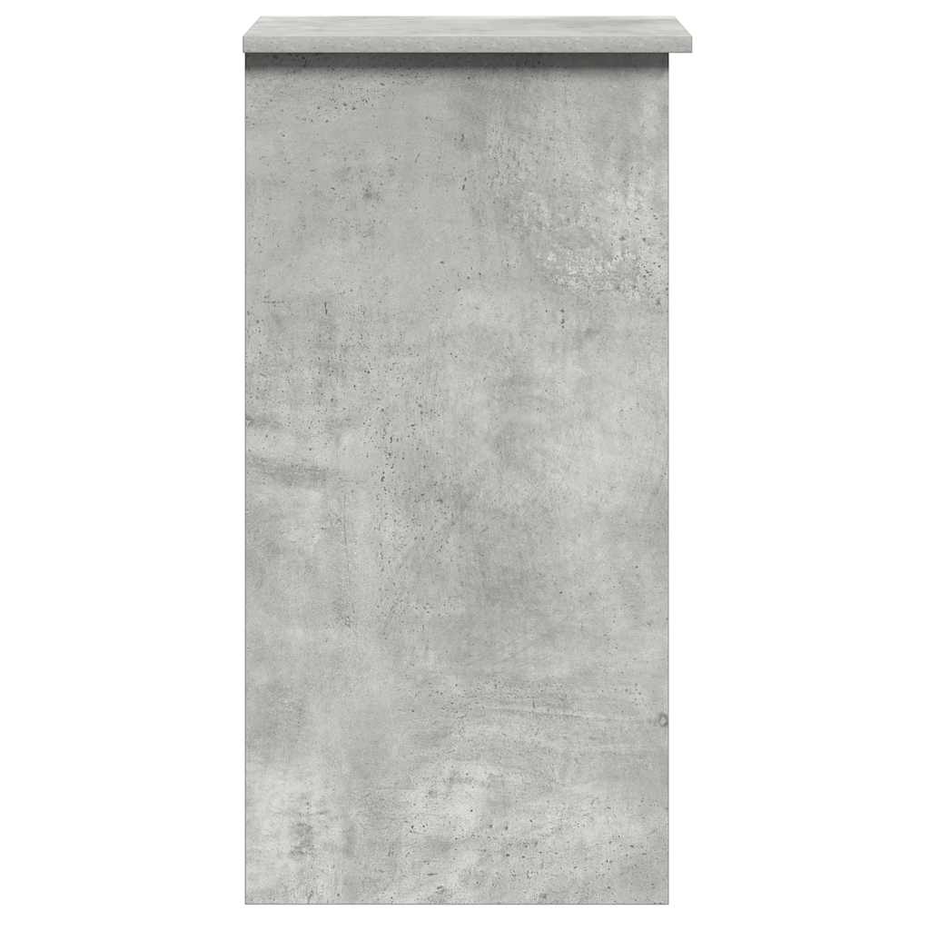 skrivebord m. hylder 84x40x78 cm konstrueret træ betongrå