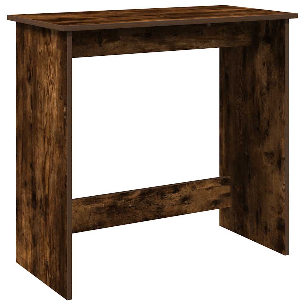 skrivebord 80x40x75 cm konstrueret træ røget egetræsfarve