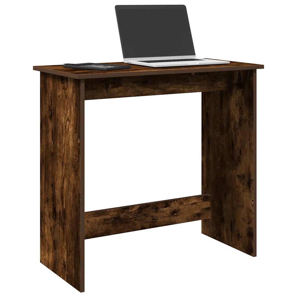 skrivebord 80x40x75 cm konstrueret træ røget egetræsfarve