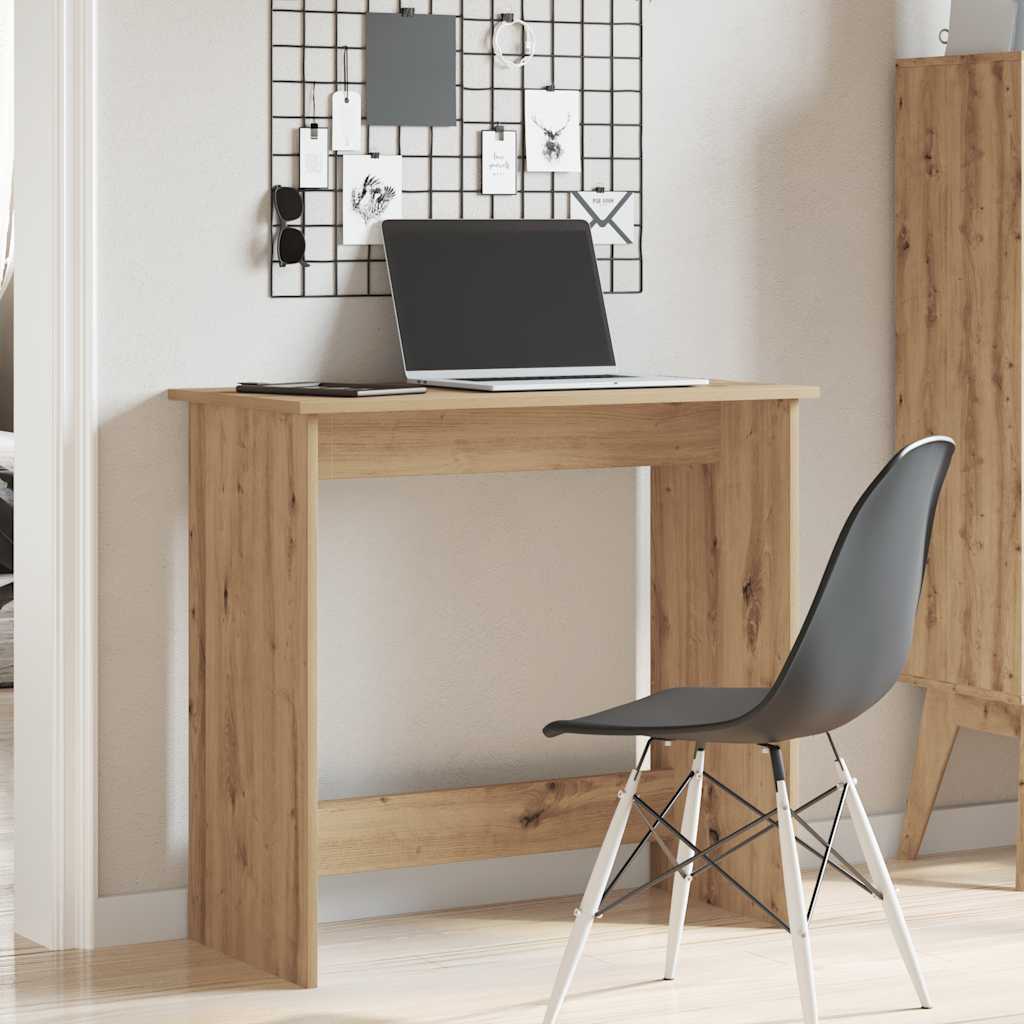 skrivebord 80x40x75 cm konstrueret træ kunsteg