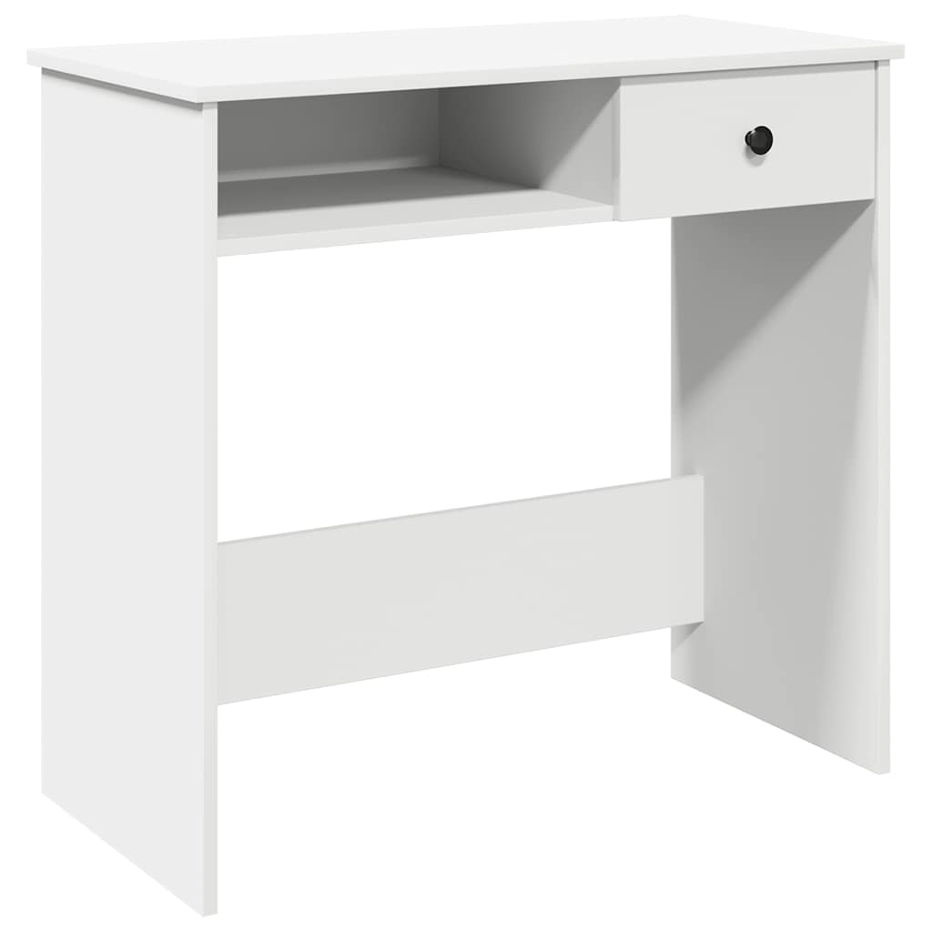 skrivebord 80x40x75 cm konstrueret træ hvid