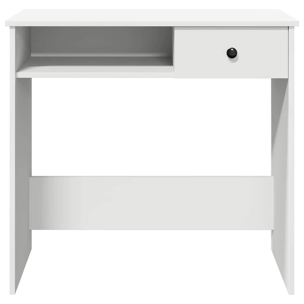 skrivebord 80x40x75 cm konstrueret træ hvid