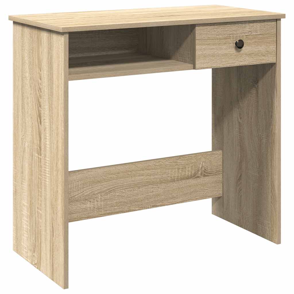 skrivebord 80x40x75 cm konstrueret træ sonoma-eg