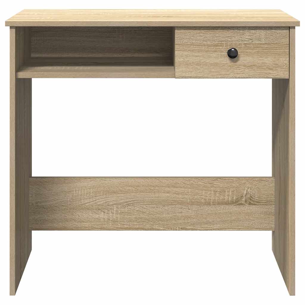 skrivebord 80x40x75 cm konstrueret træ sonoma-eg