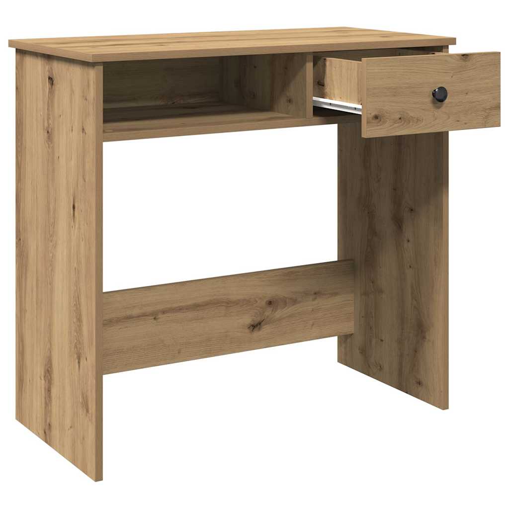skrivebord 80x40x75 cm konstrueret træ kunsteg