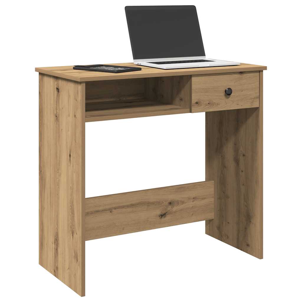 skrivebord 80x40x75 cm konstrueret træ kunsteg