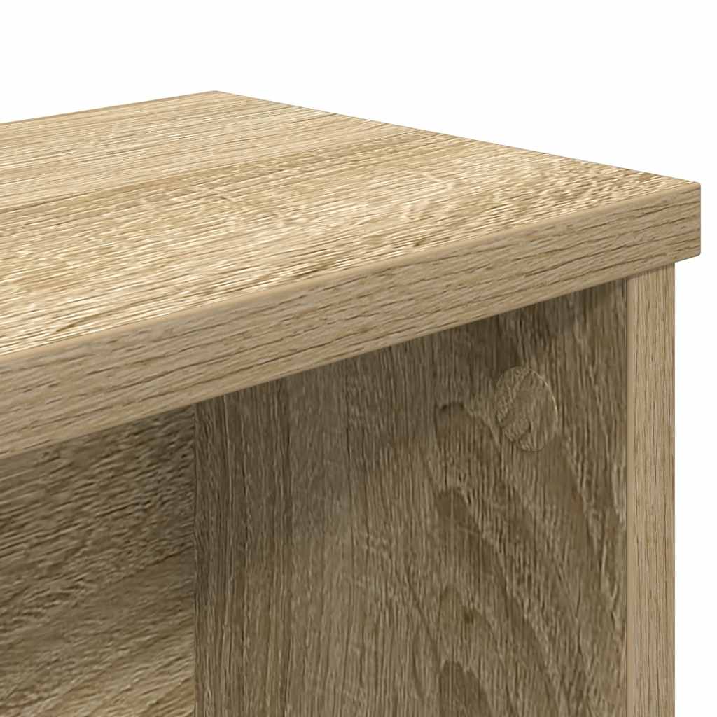 køkkenstativ kan stables 50x15x16 cm konstrueret træ sonoma-eg