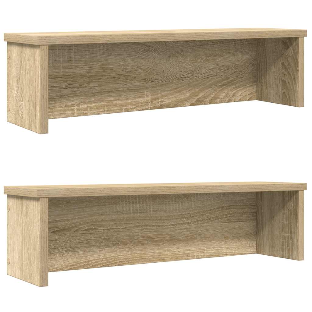 køkkenreoler kan stables 2 stk. 50x15x16 cm sonoma-eg
