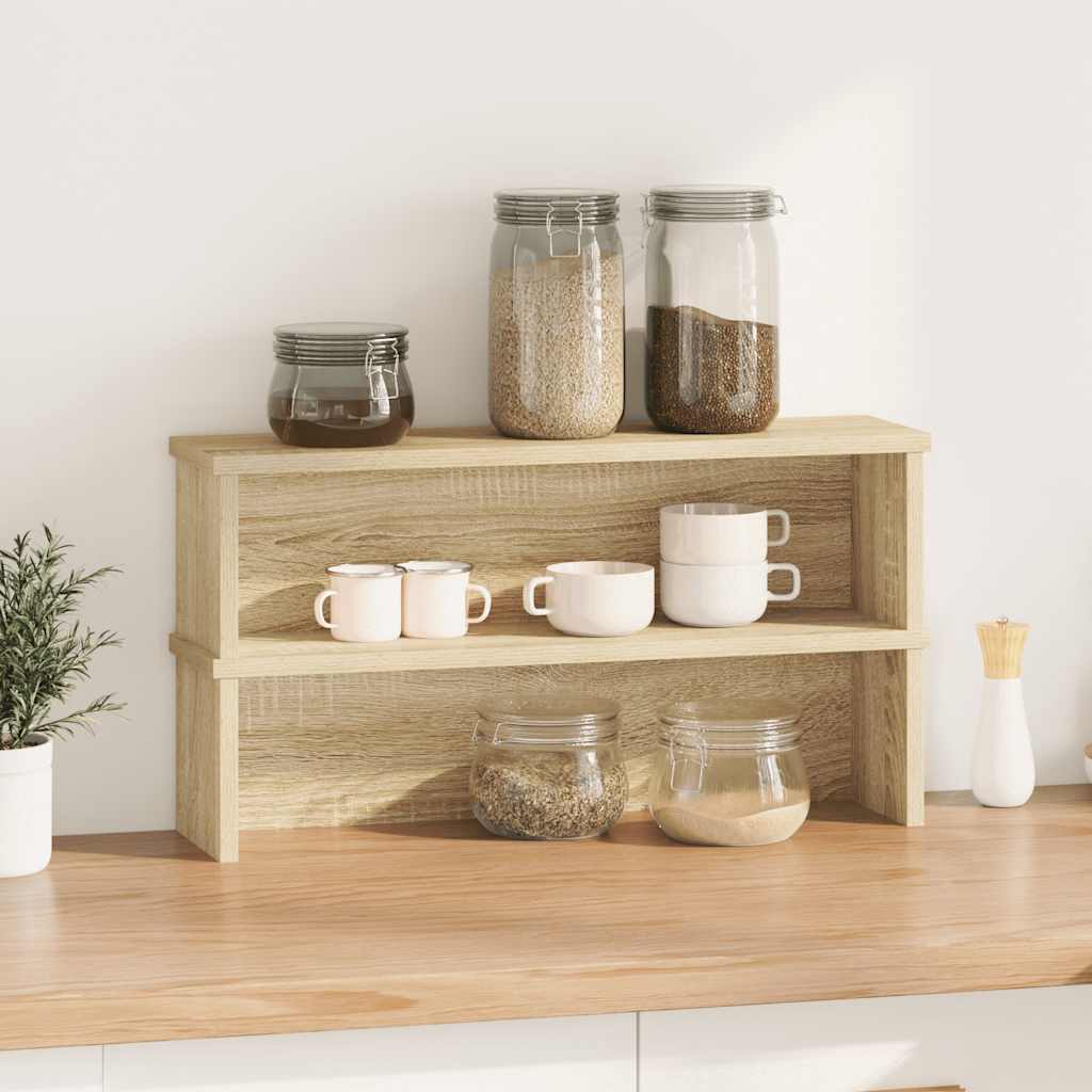 køkkenreoler kan stables 2 stk. 50x15x16 cm sonoma-eg