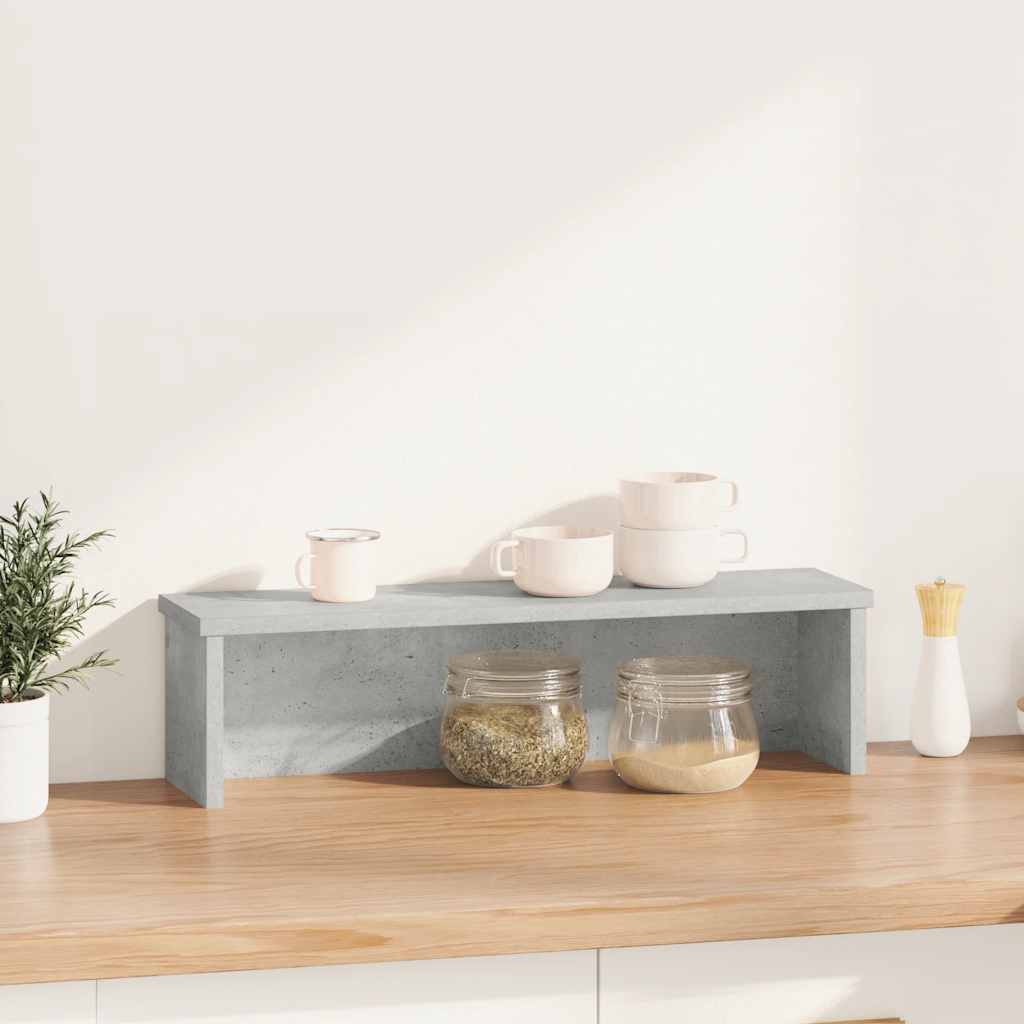 køkkenstativ kan stables 50x15x16 cm konstrueret træ betongrå